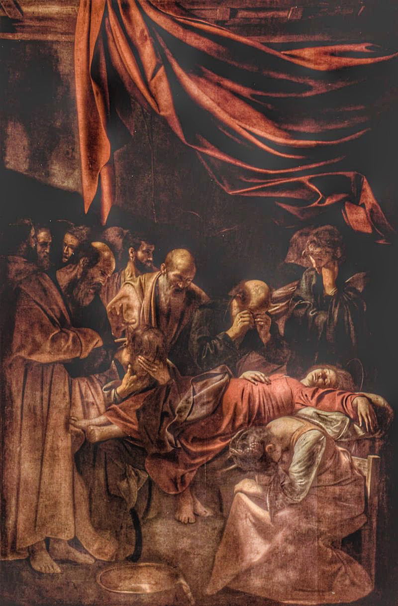 24. Michelangelo Caravaggio, Muerte de la Virgen, 1601-1606.