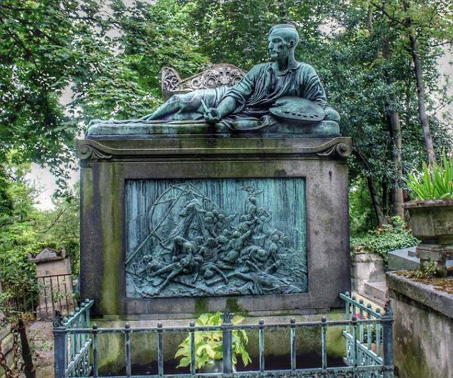 25. Tumba de Géricualt en el cementerio de Pere Lachaise de París.