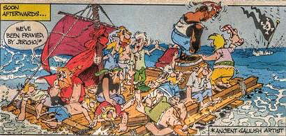 26. Homenaje que Uderzo y Gosciny  hacen en Asterix el Legionario.