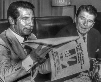 26. Efraín Ríos Montt y Ronald Reagan.