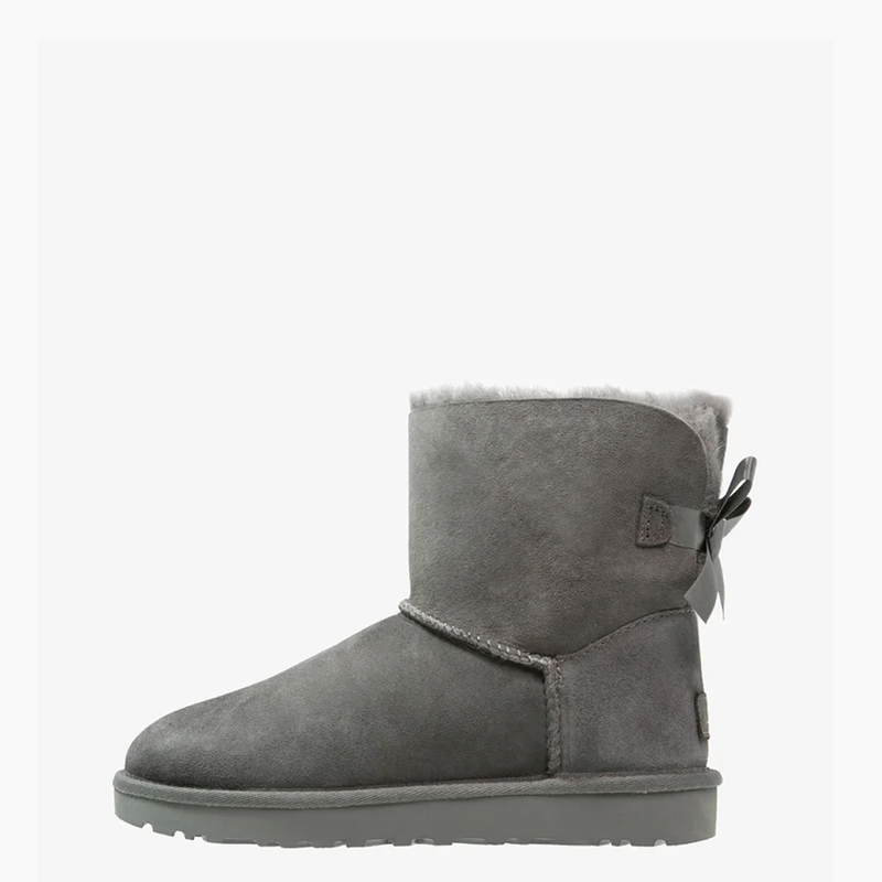 ugg mini bailey bow gray