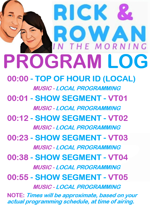 Rick & Rowan In The Morning Program Log