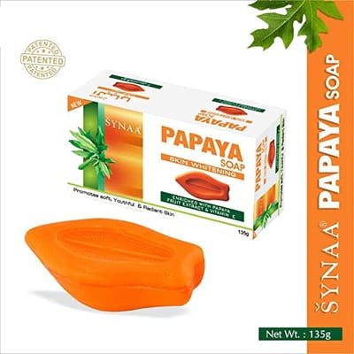 Synaa Papaya Herbal Skin Whitening Soap: image