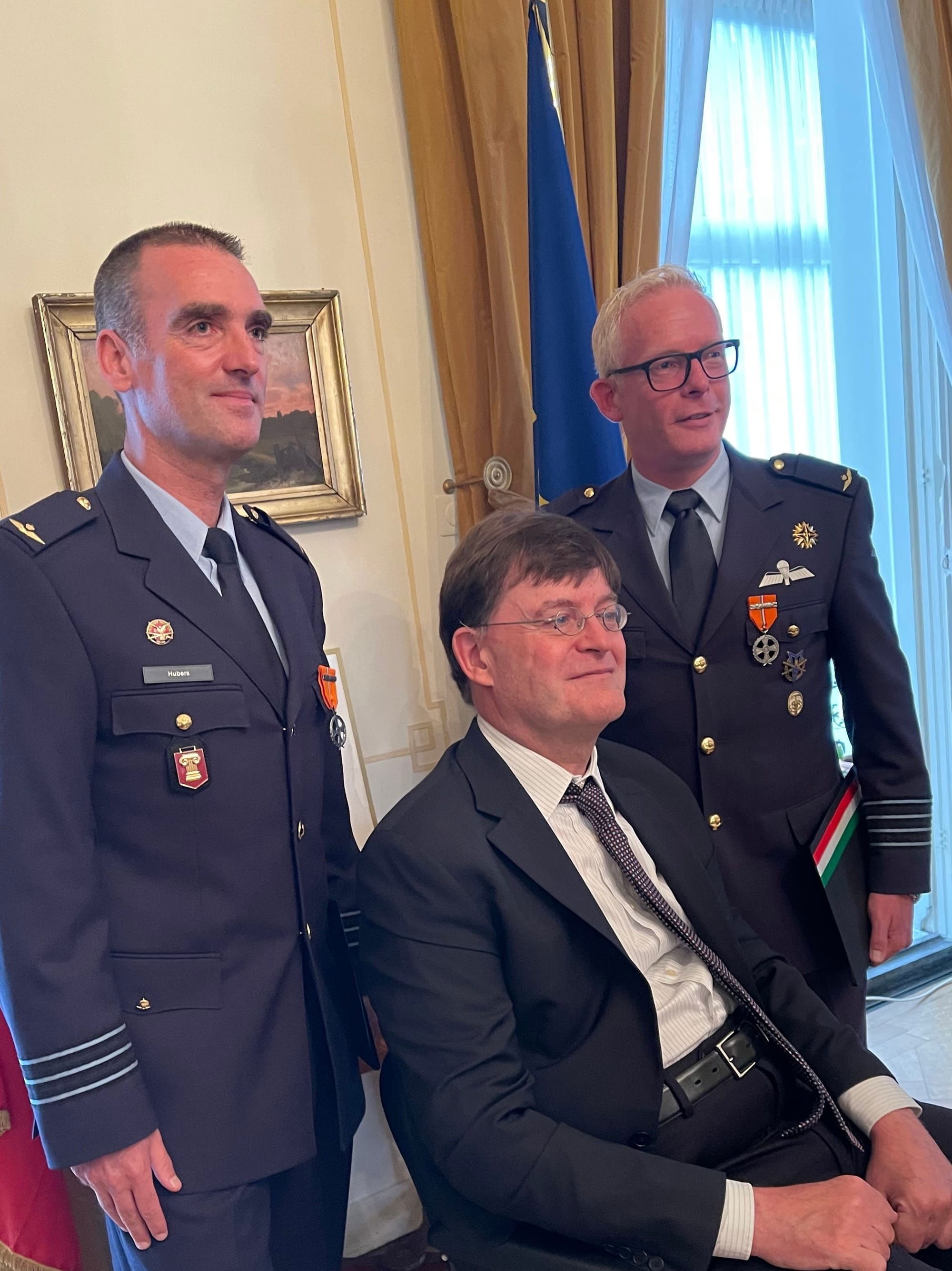 Ceremony to award two Royal Dutch Air Force Officers with an Italian Award invited by our Patron Ambassador Giorgio Novello at his Residence, the Hague