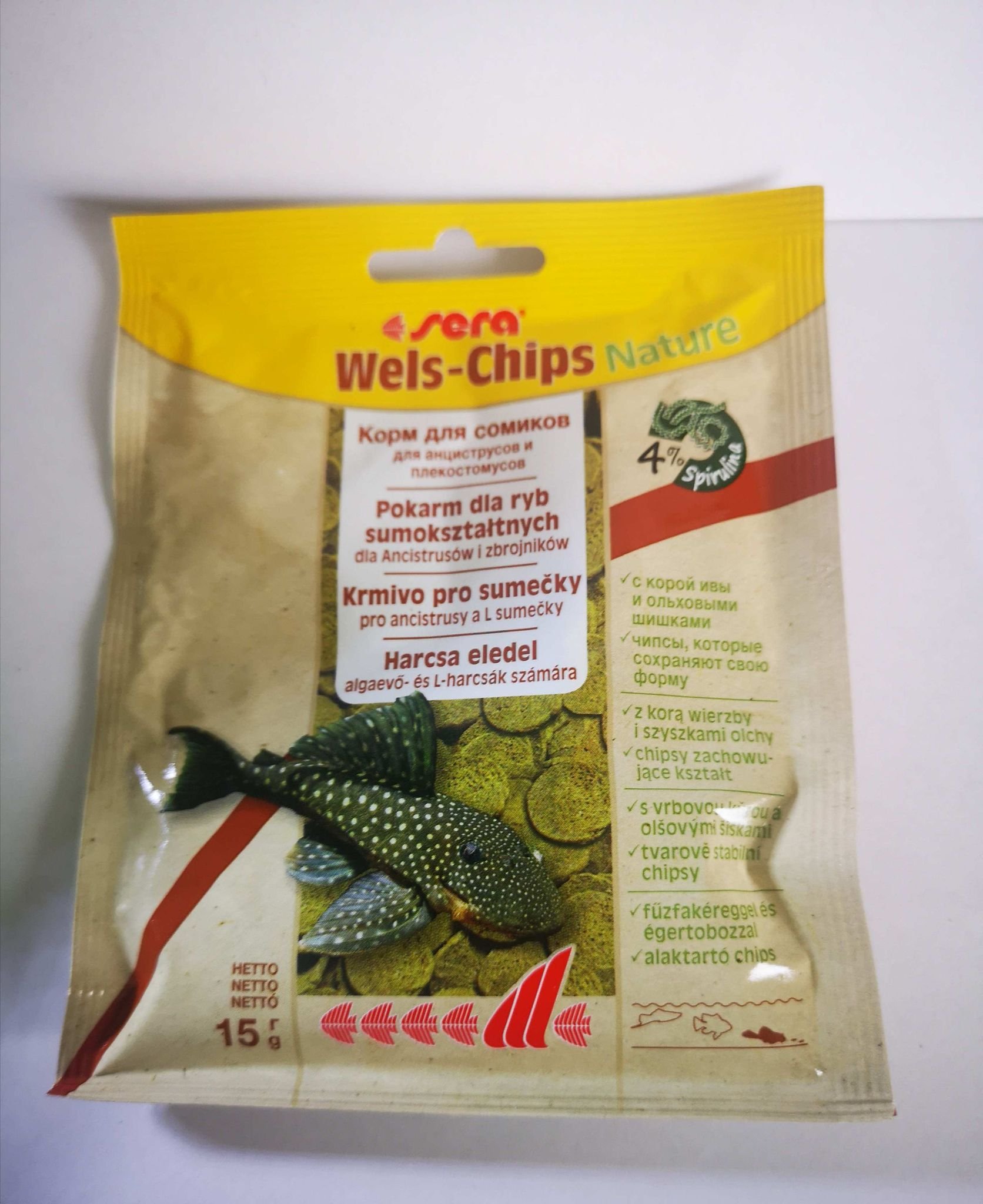 Sera Wels-Chips Nature – táplálék (süllyedő) díszhalak számára