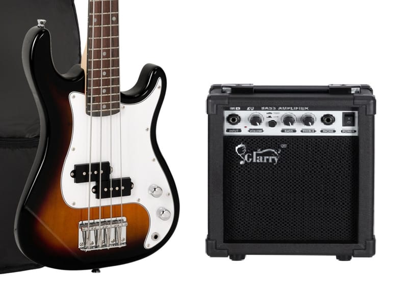 Short Scale Basses With Amp (GLARRY) Leo Blacks Music Shack