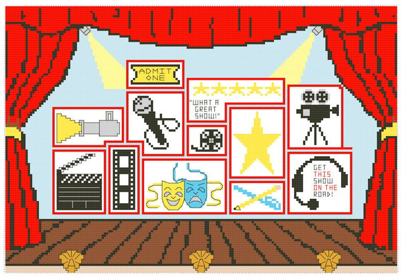 Theatre Cross Stitch Pattern