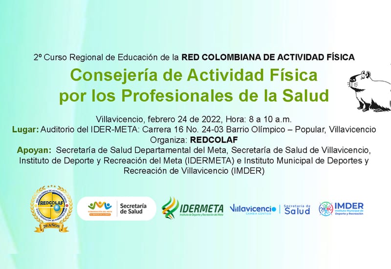 2do CURSO REGIONAL DE EDUCACIÓN - CONSEJERÍA DE ACTIVIDAD FÍSICA POR LOS PROFESIONALES DE LA SALUD