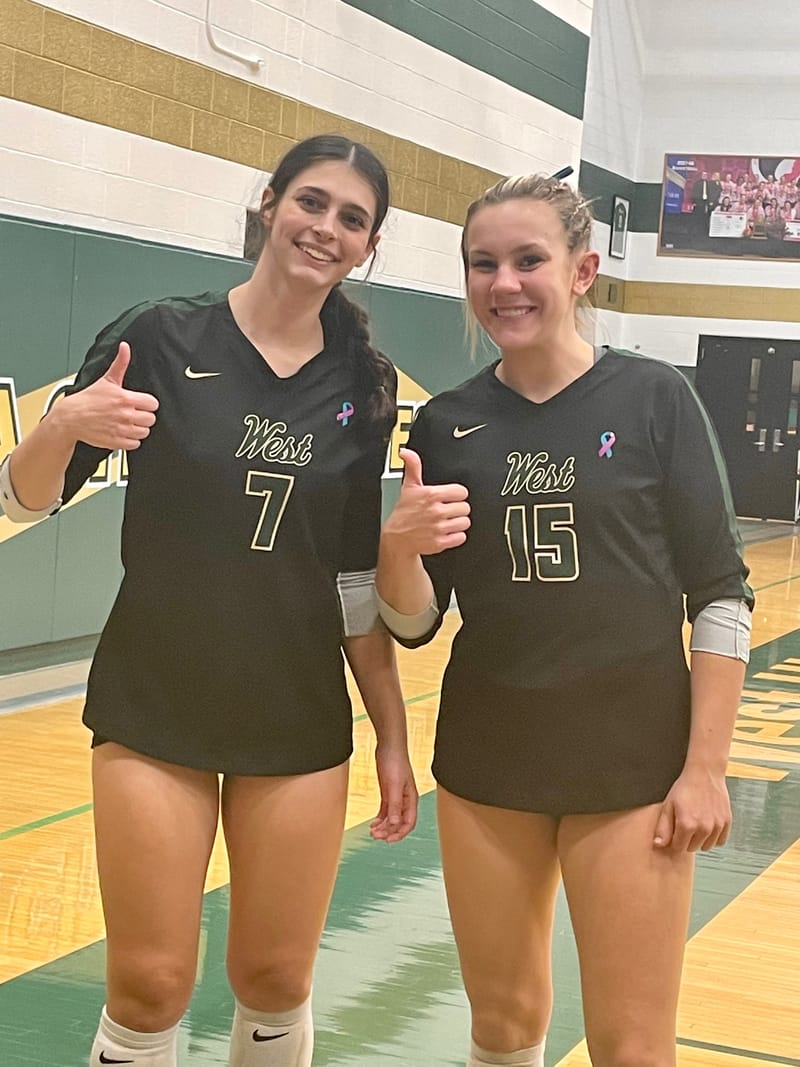 WEST HIGH VOLLEYBALL PLAYERS WEARING OUR RIBBONS! I'm Glad You Stayed