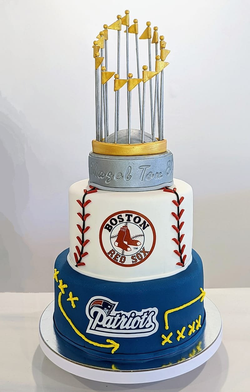 Matte Black World Series Cake – Boston Red Sox Cake | Byrdie Girl Custom  Cakes