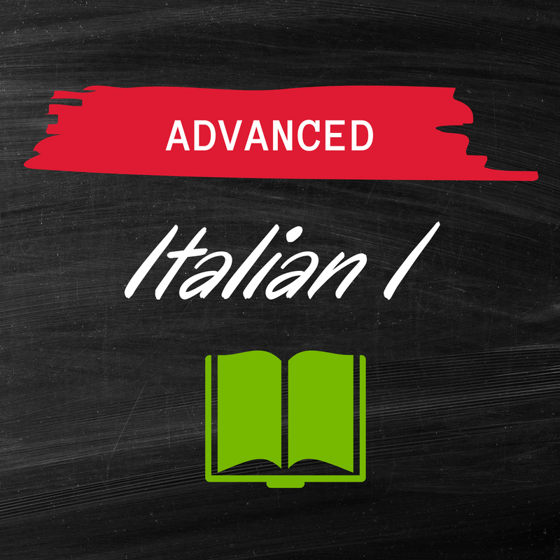 Advanced Italian I - ONLINE via Zoom