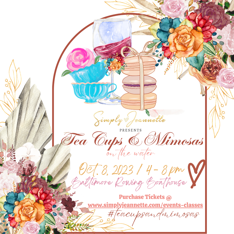 Simply Jeannette Presents Tea Cup's & Mimosa's on the water