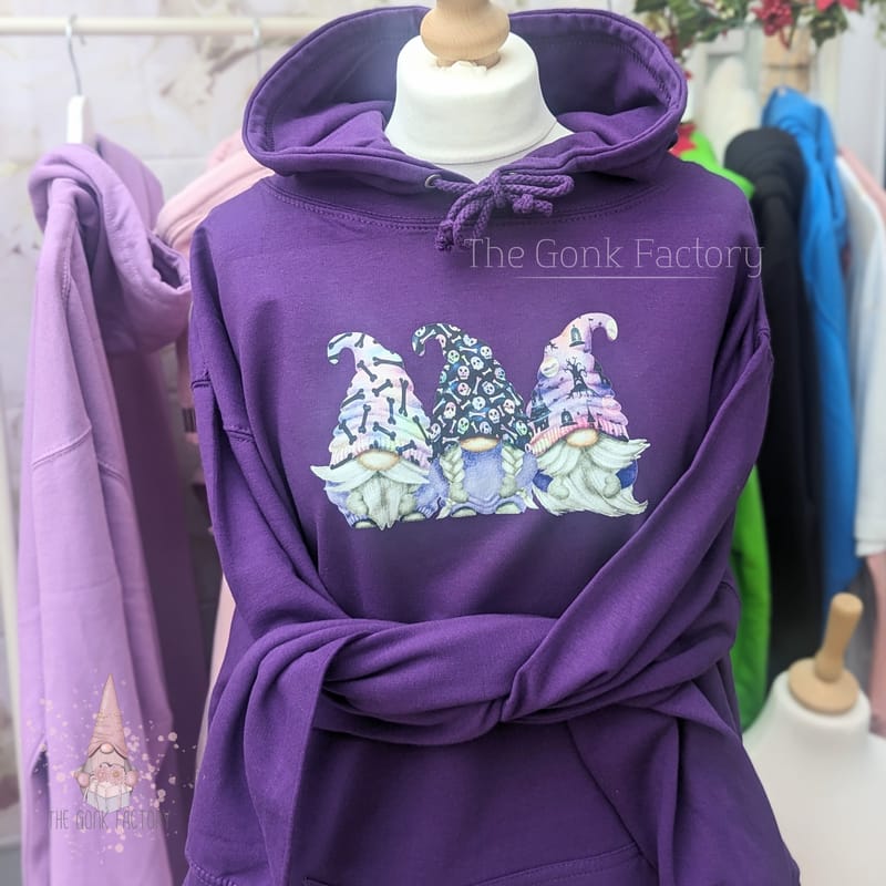 Purple 'Halloween Bone Gonks' Hoodie