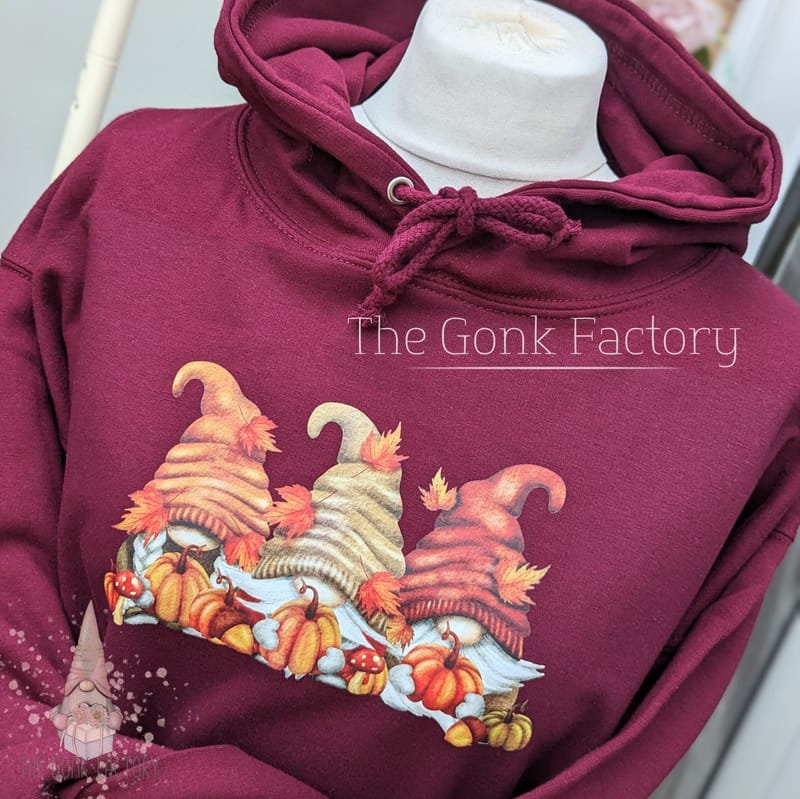 Burgundy 'Autumn Gonks' Hoodie