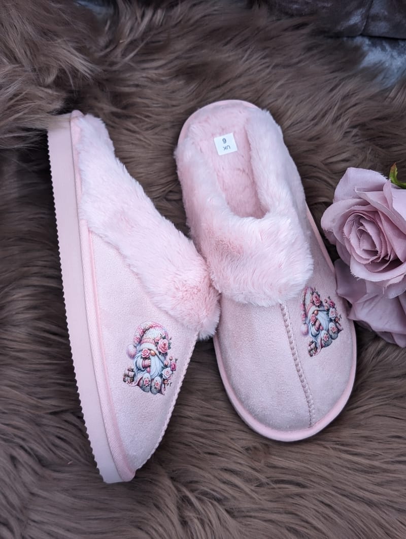 Pink 'Precious Rose Gonk' Slippers