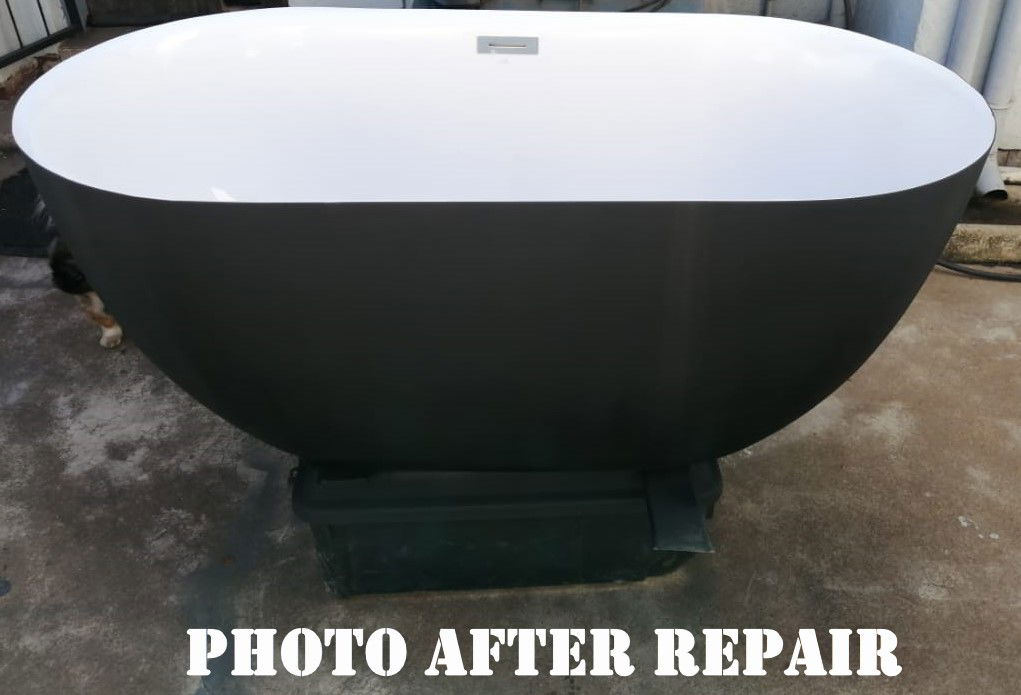 Fiberglass Bath Tub Repair & Respray HH Fiberglass Services & Truck