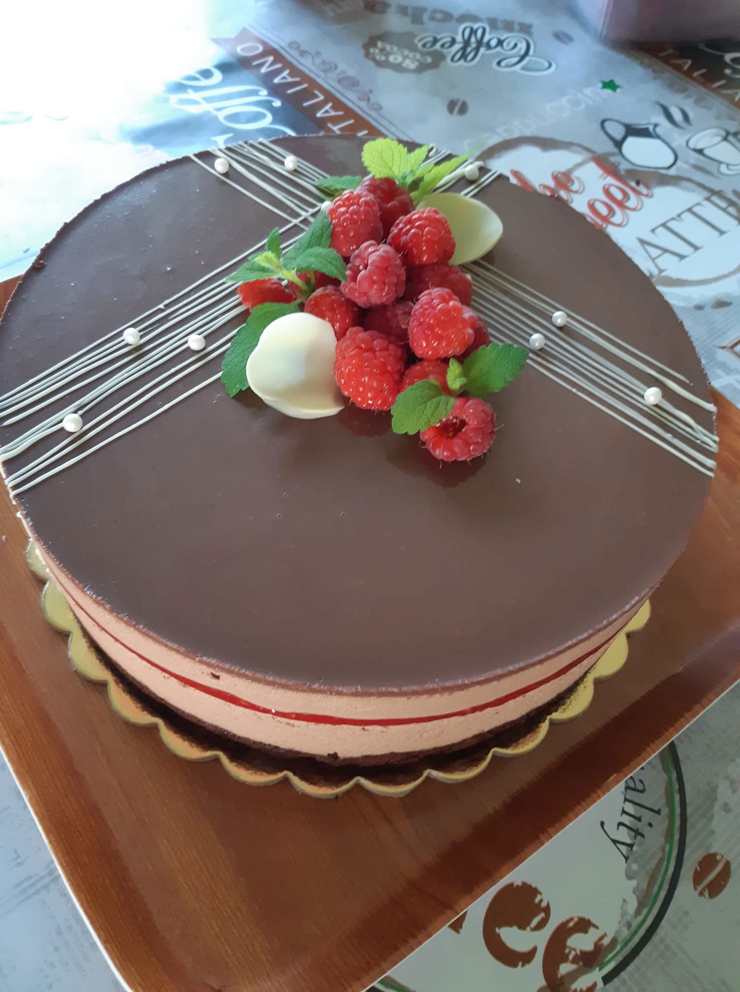 Áfonyás csokoládé mousse torta