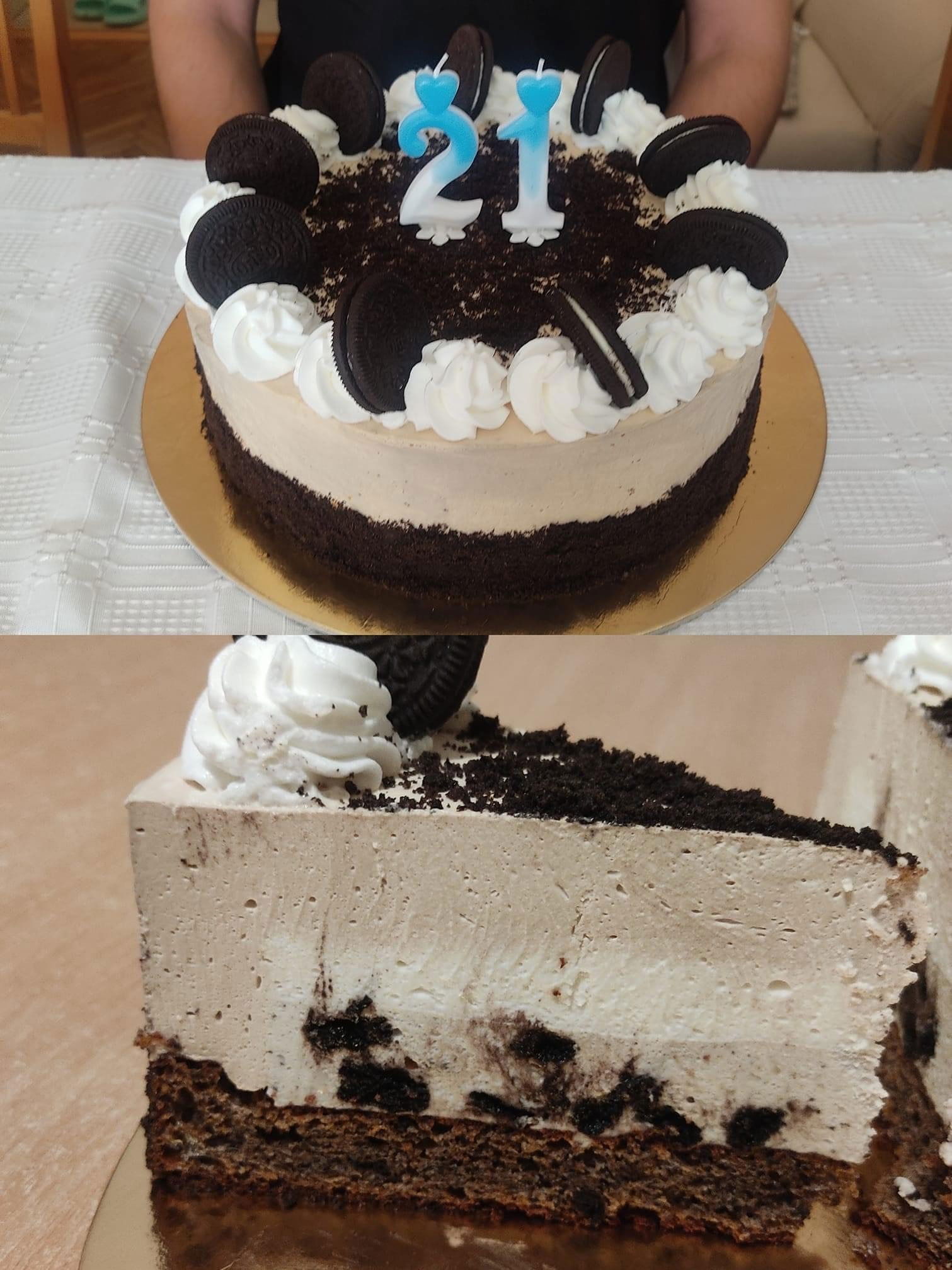 Kávés Oreo torta