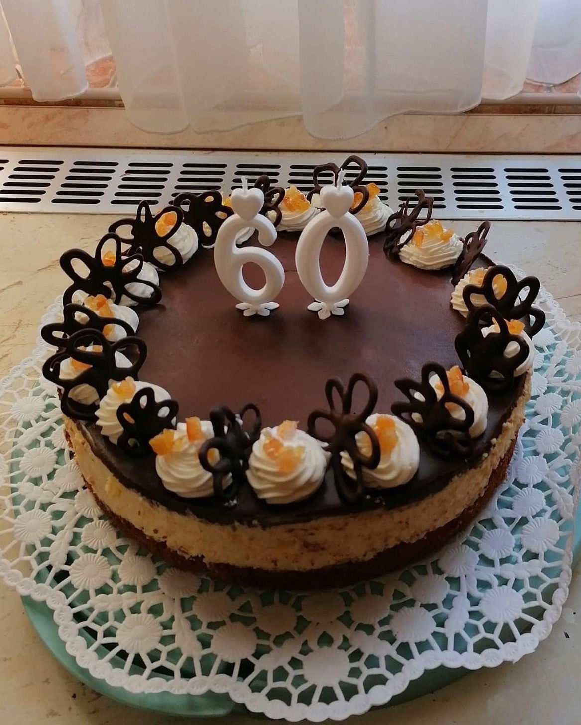 Csokis-narancsos torta gesztenyével
