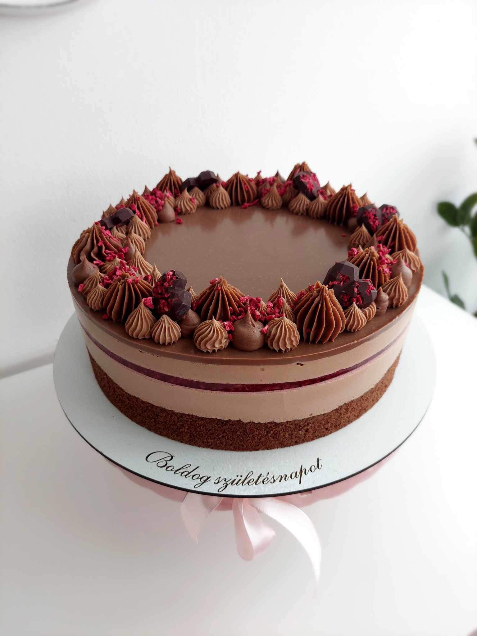 Áfonyás csokoládé mousse torta