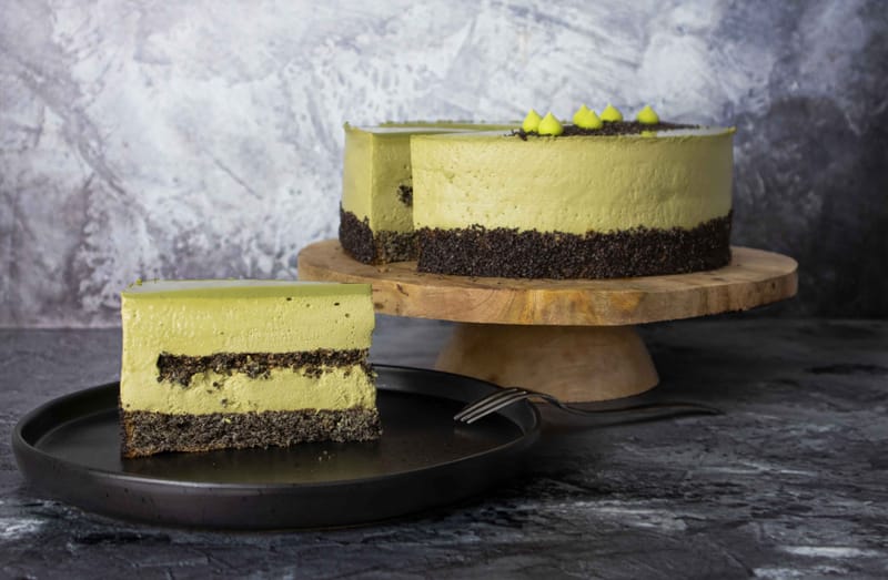 Mézes matcha tea torta