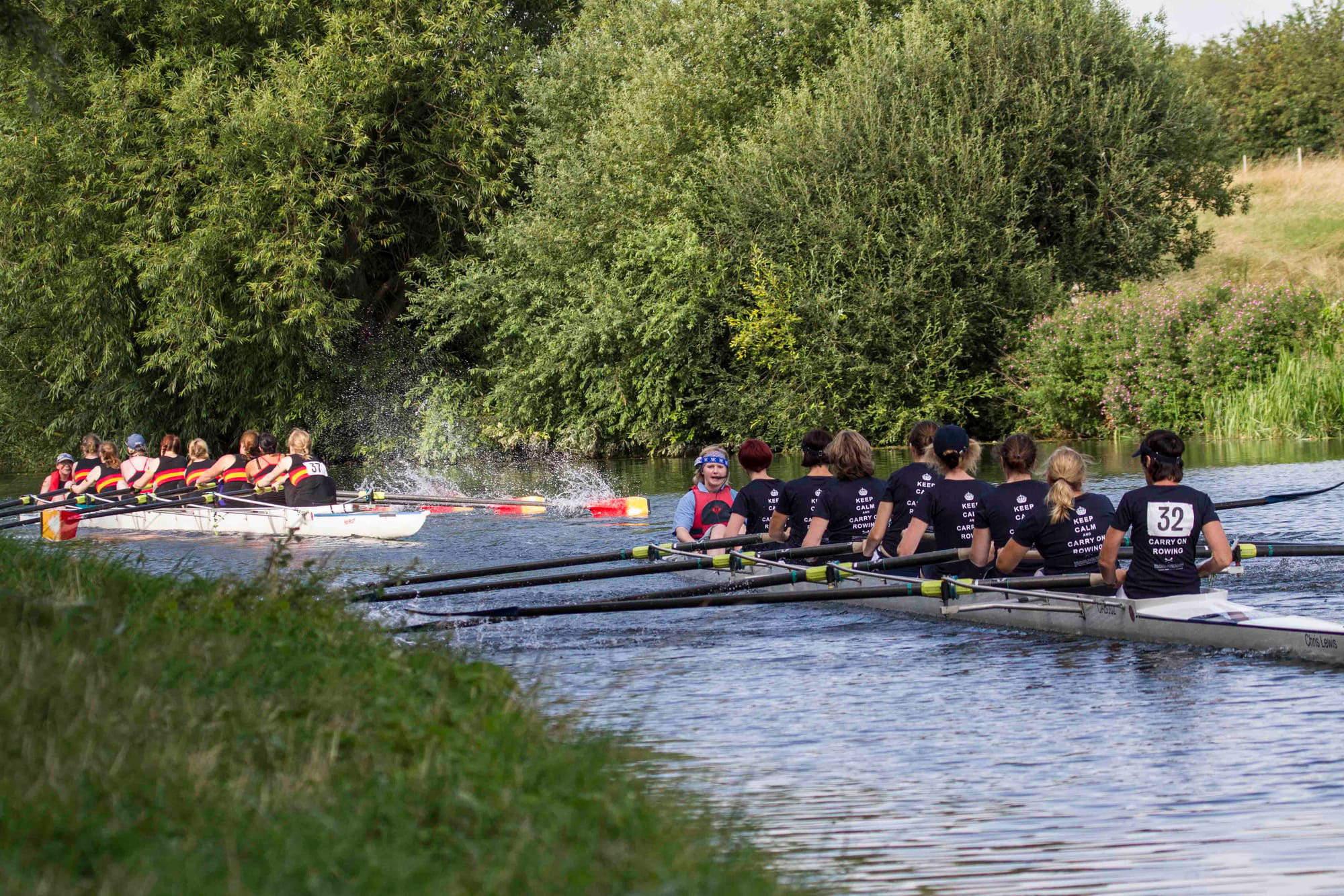 Racing up river