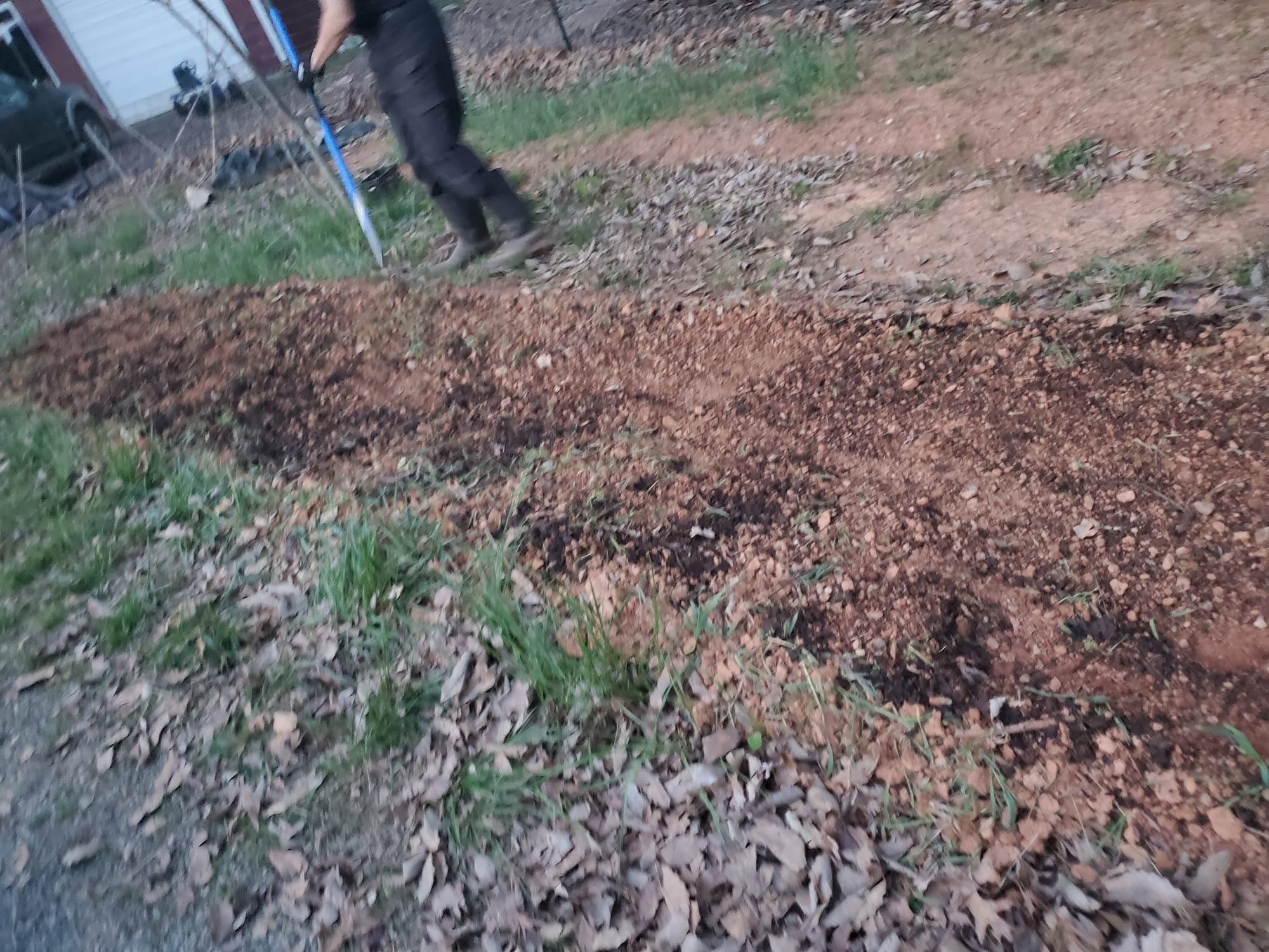 Mixing in the compost