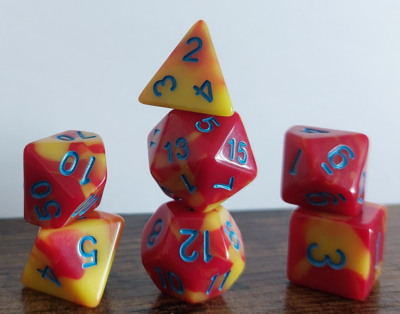 Fire and Venom Dice Sets Dungeons and Dragons Dice Set