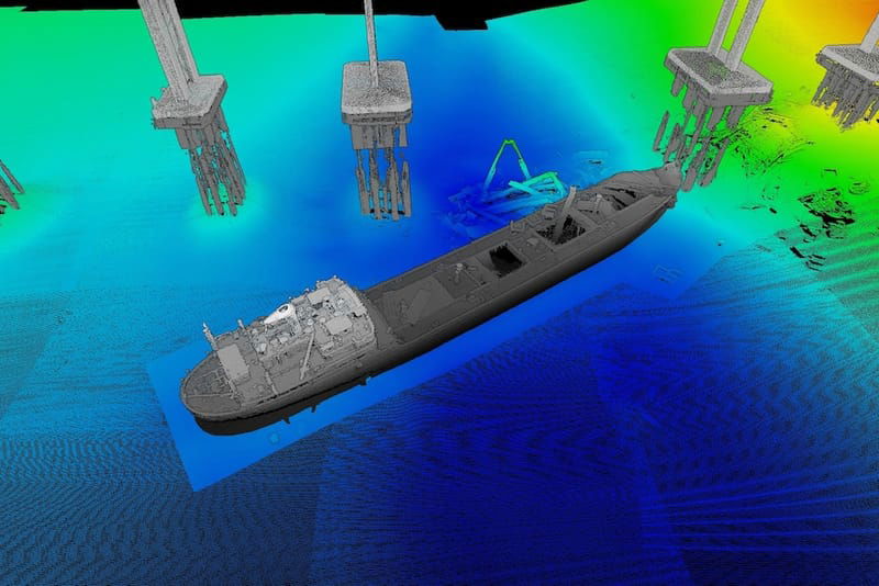 SS Lake Illawarra mapped in 3D as government prepares to upgrade Tasman Bridge