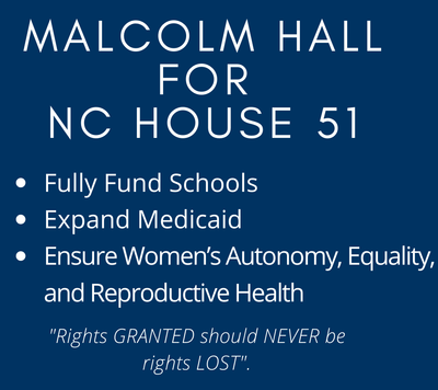 ELECT MALCOLM HALL FOR NC 2024 image
