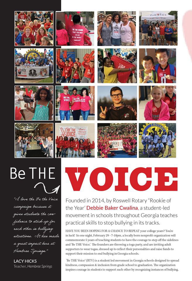 ROSWELL MAGAZINE ARTICLE FEATURING BE THE VOICE!