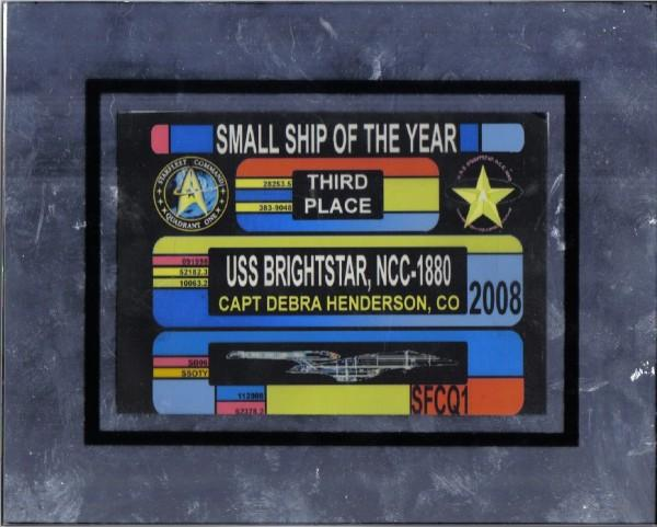 'Small Ship of the Year' Third Place (Starfleet Command Award) 2008