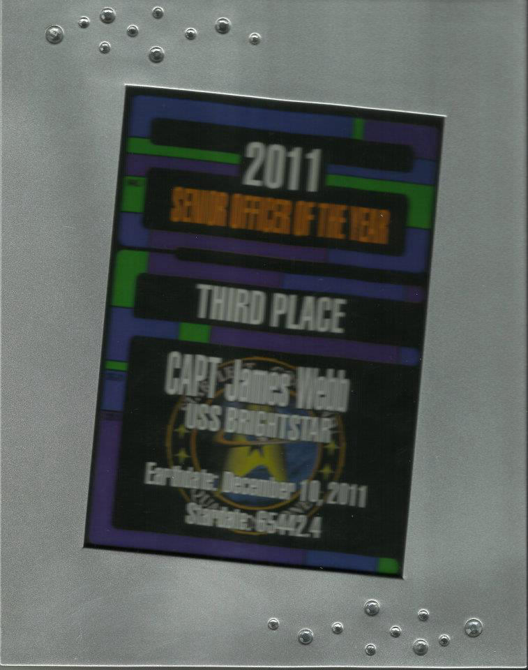 'Senior Officer of the Year' Third Place (Starfleet Command Award) 2011