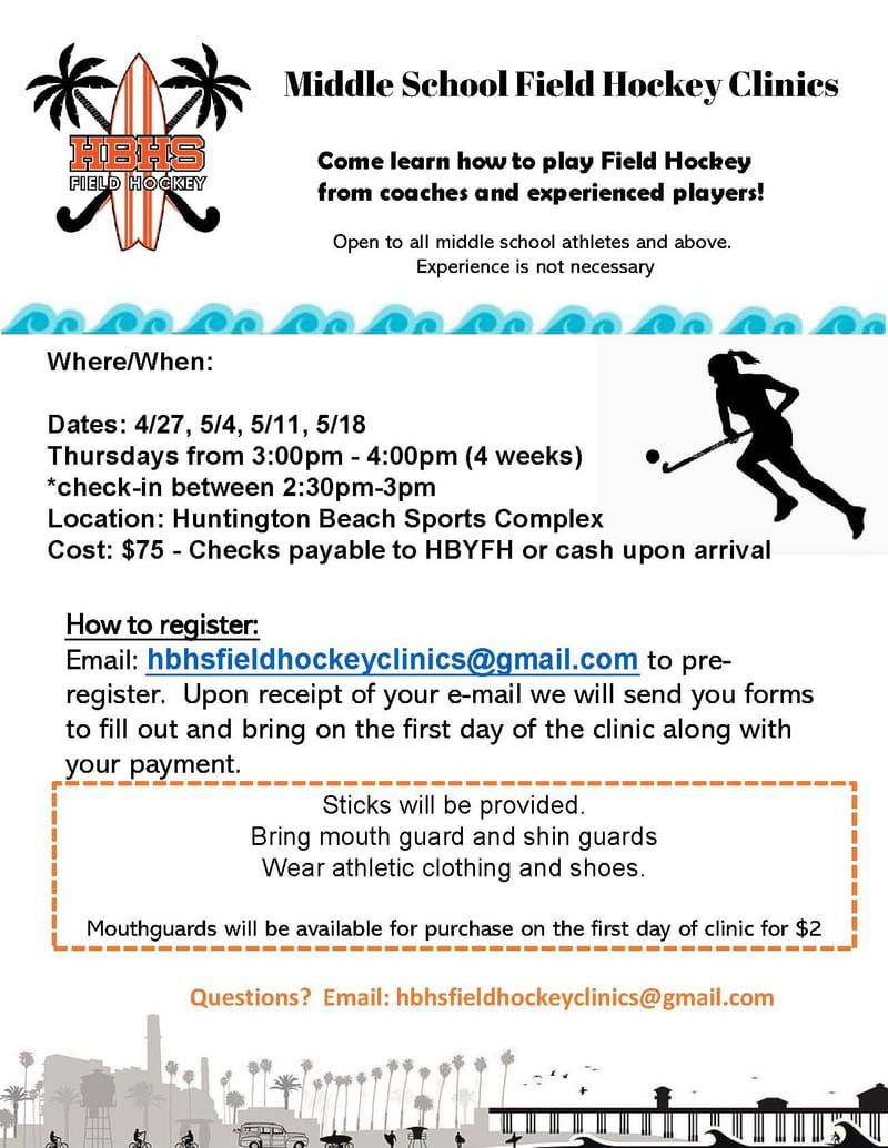 Middle School Field Hockey Clinics