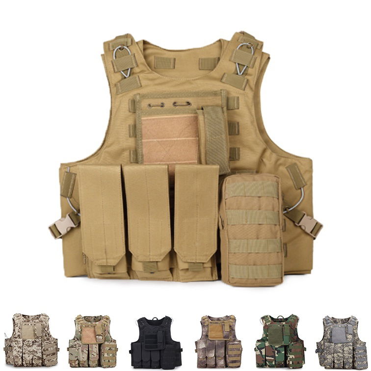 Tactical Vest Adjustable Military Molle Assault Combat Gear Swat Plate