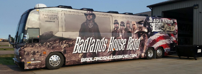 the Badlands House Band Bus