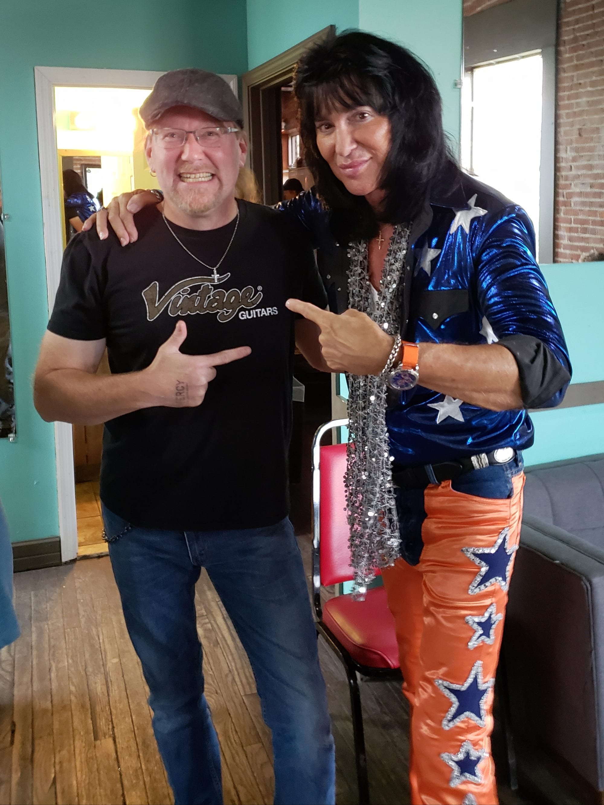 Backstage with Mr. Punky Meadows (Guitar, Angel)