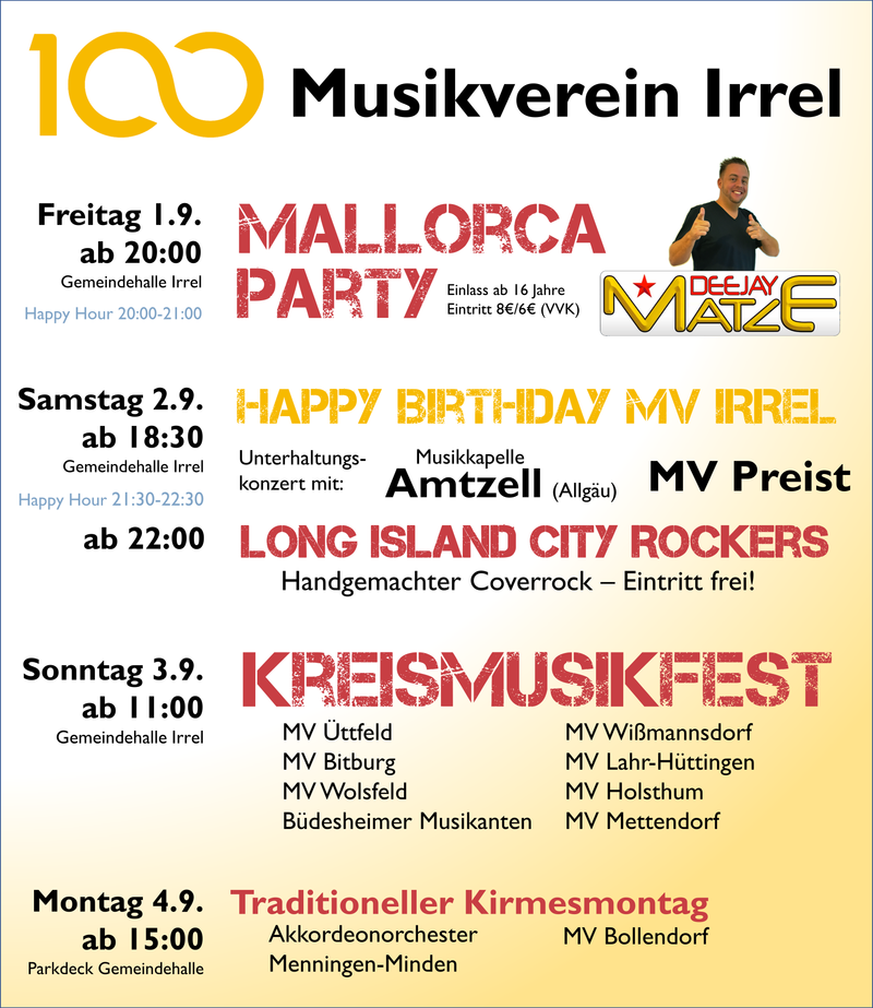 100 Jahre MV Irrel -  Kreismusikfest