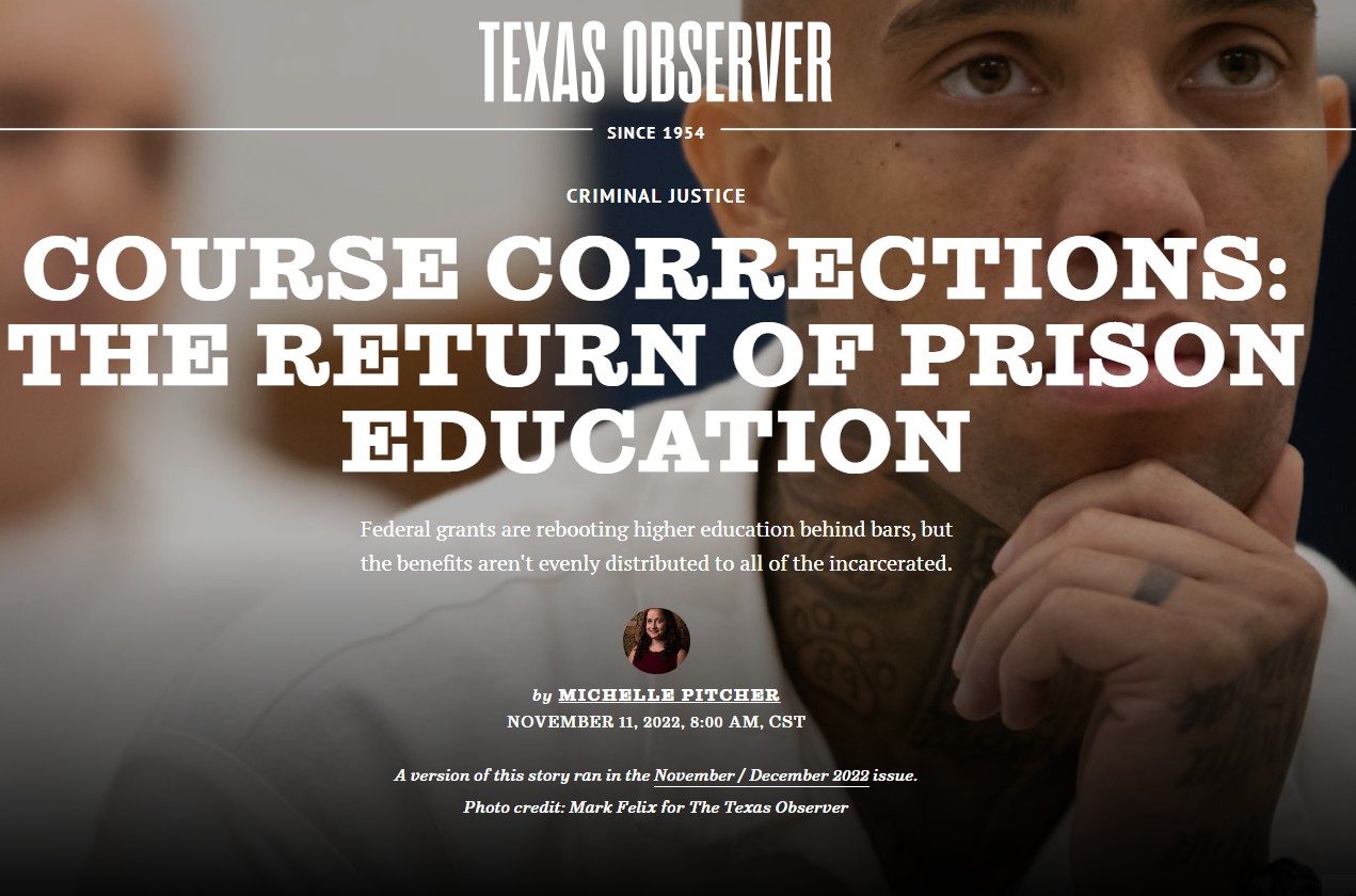 COURSE CORRECTIONS: THE RETURN OF PRISON EDUCATION