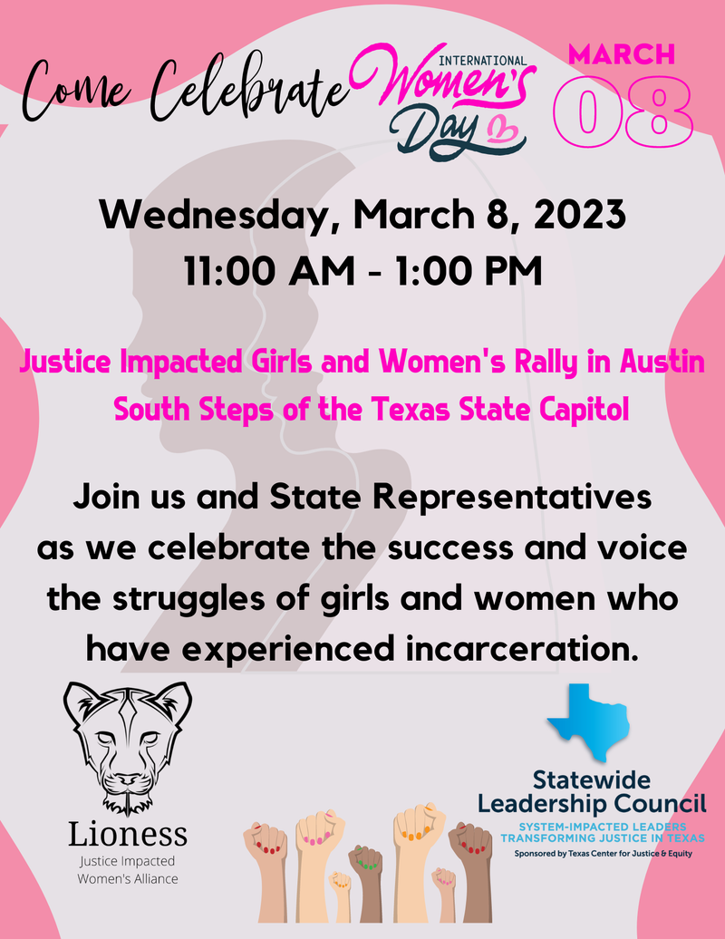 Justice Impacted Girls and Women's Rally