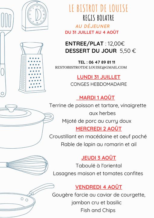 MENUS à EMPORTER