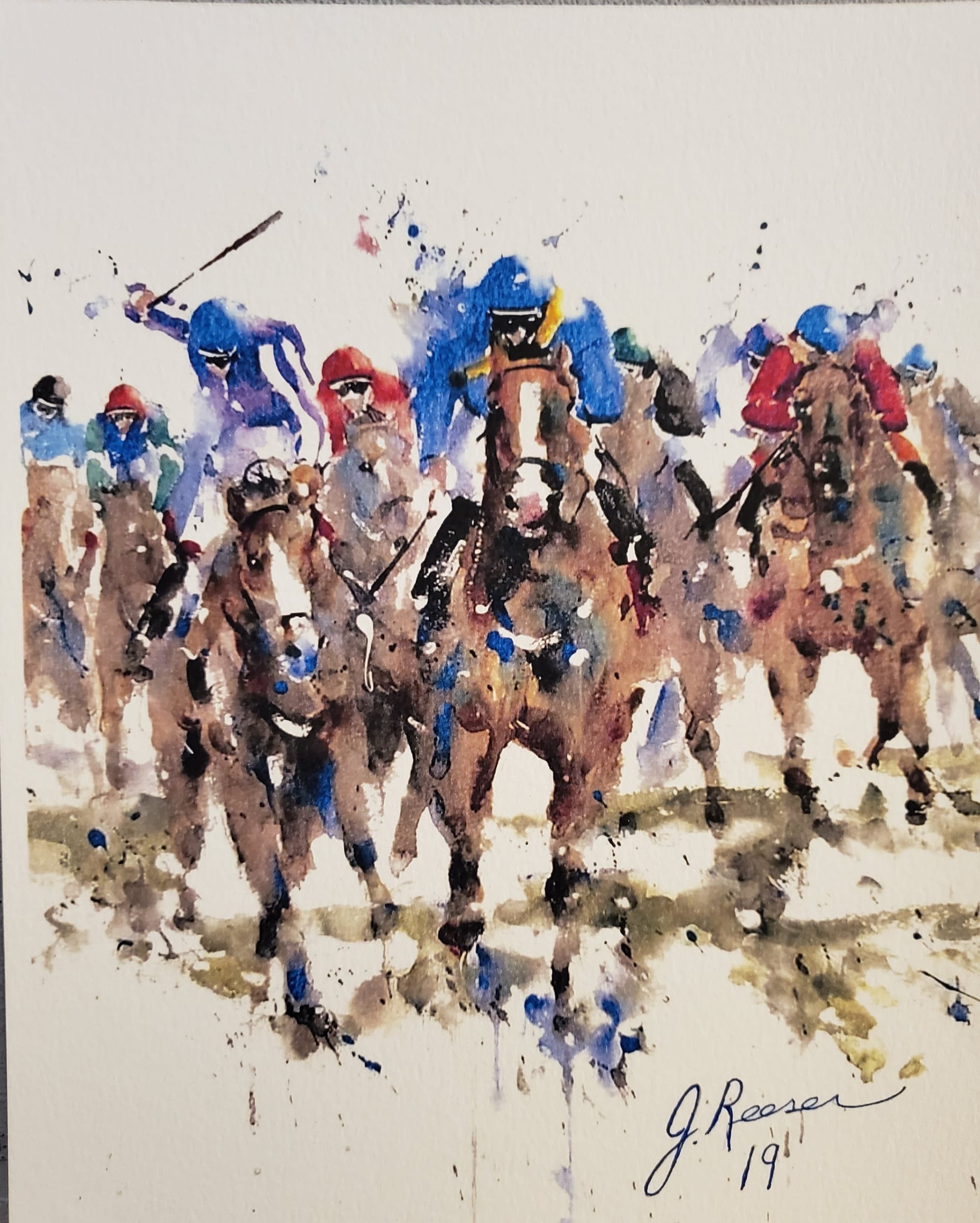 "And They're Off" - SOLD