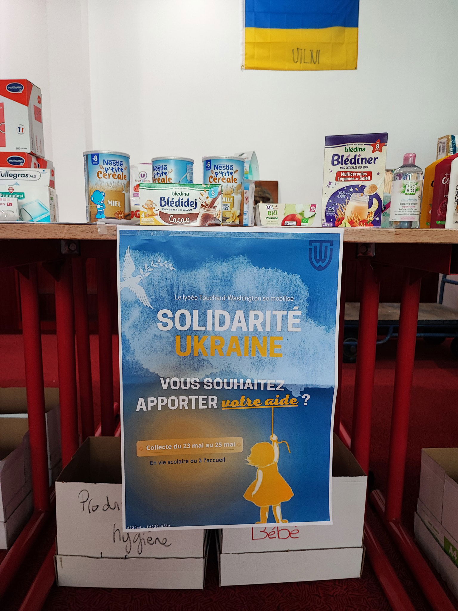 collecte au lycée Touchard Washington au Mans
