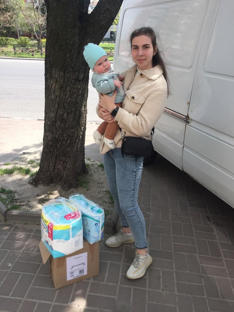 distribution de vos dons aux femmes et enfants d'Ukraine