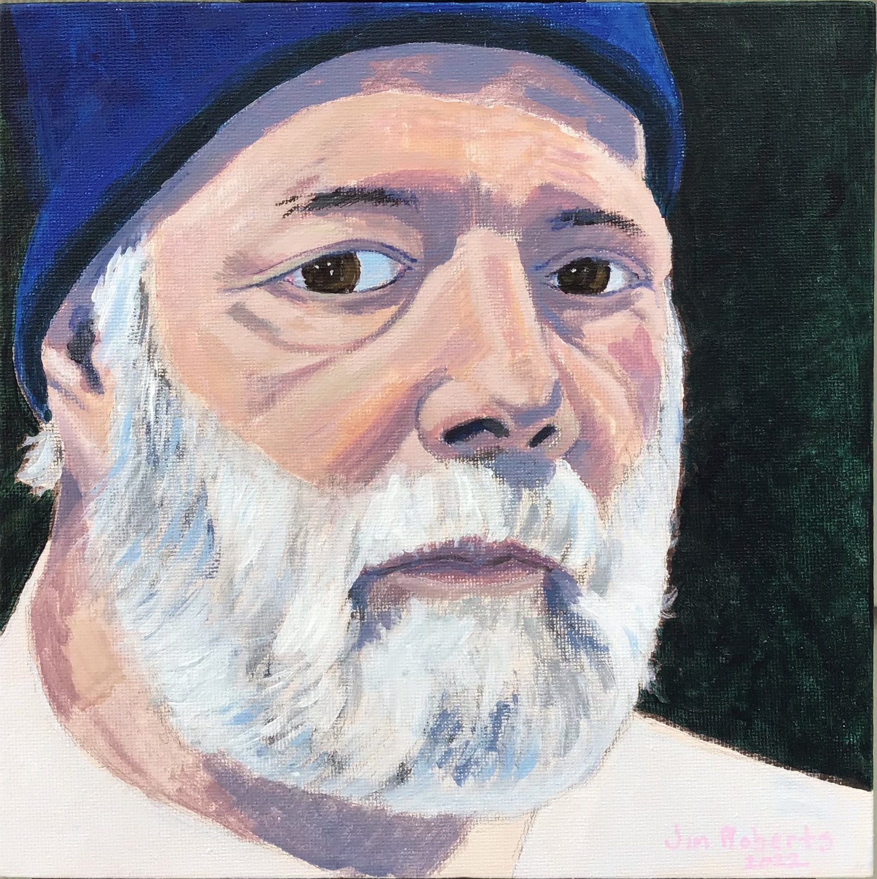 SELF-PORTRAIT WITH BLUE HAT