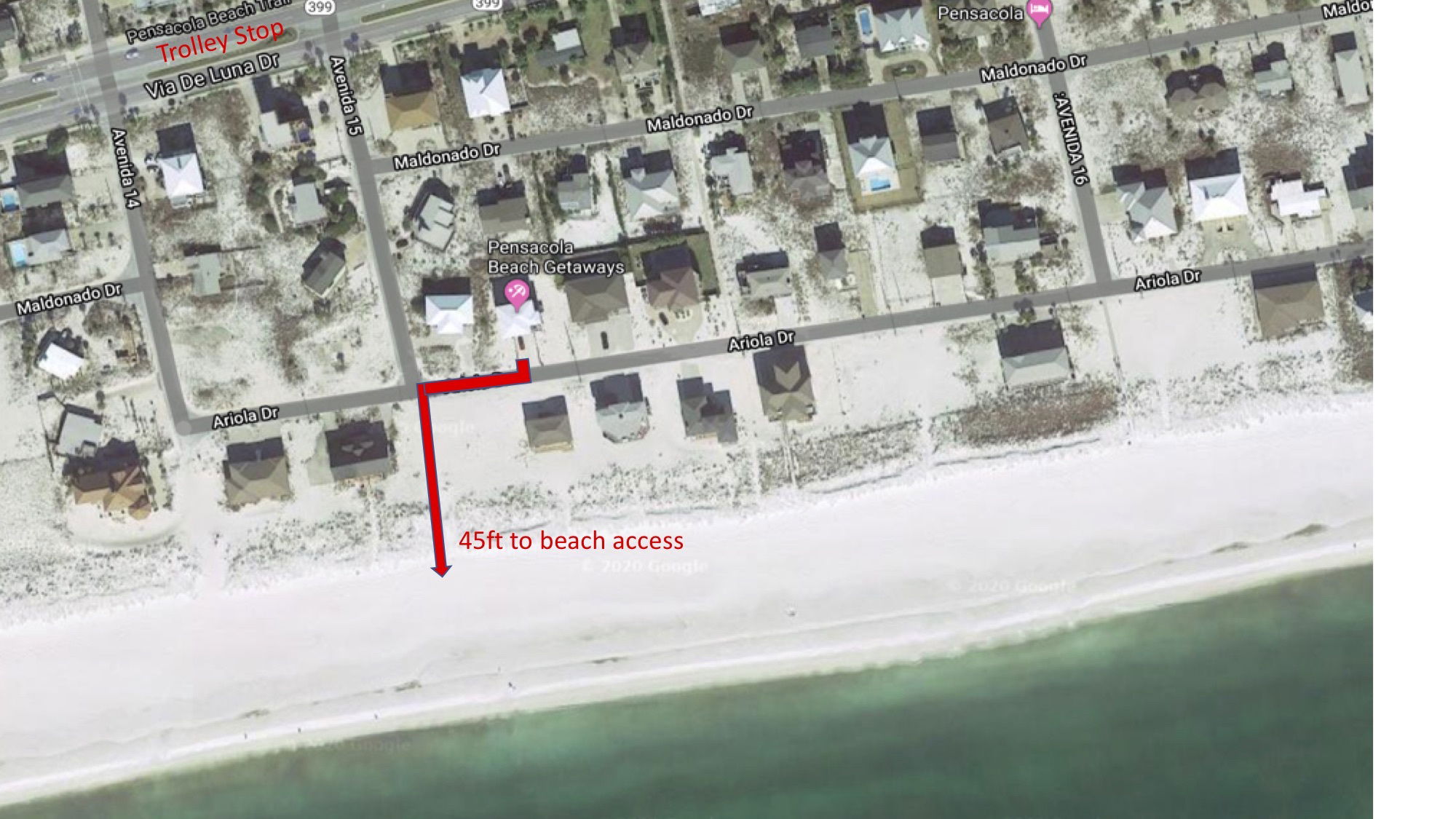 Just one house from beach access