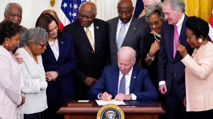 President Joe Biden signed Juneteenth Federal Holiday Bill