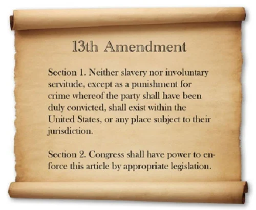 The 13th Amendment to the United States Constitution abolished slavery in the United States.