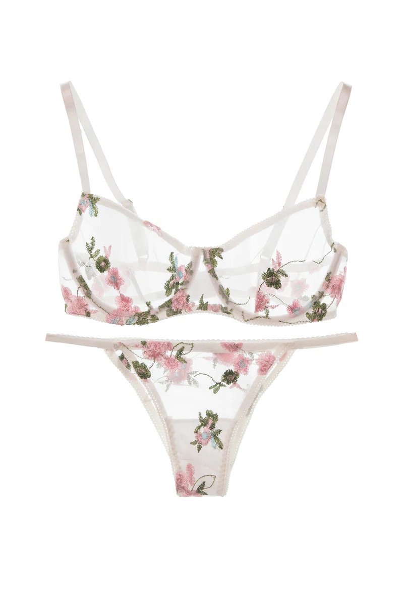 Embroidered Lingerie Set can Draw Your Attention at the First Sight! - Hello LA Girl