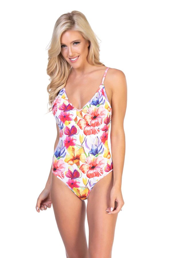 THE BRIGHT FLORAL SWIMSUIT FOR A THRILLING SWIMMING EXPERIENCE